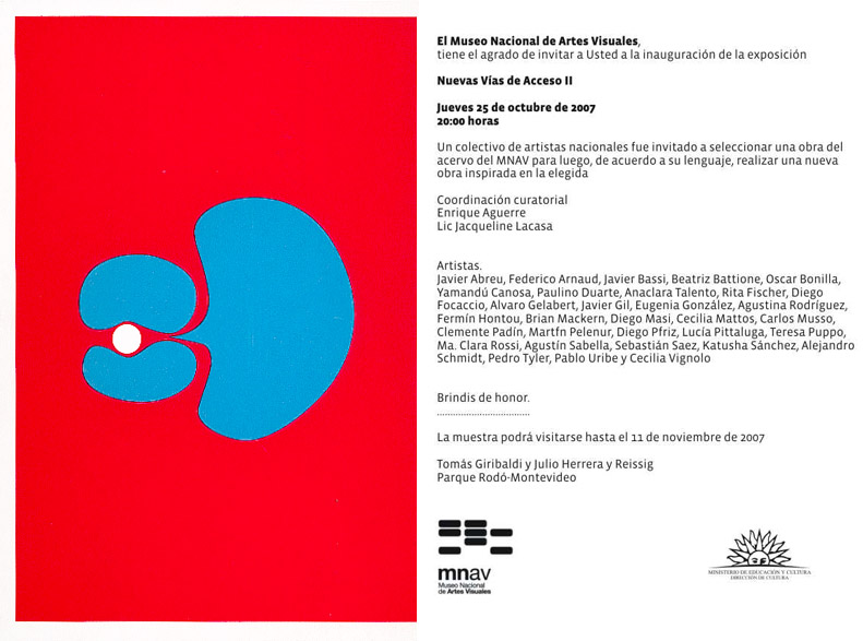 Invitaci�n - Museo Nacional de Artes Visuales