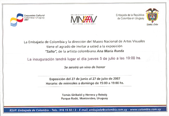 Invitacin - Museo Nacional de Artes Visuales