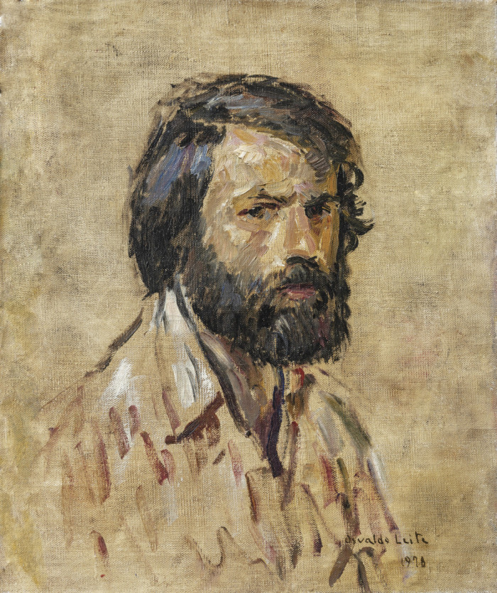 Autorretrato, 1978. Óleo sobre tela. 55 x 46 cm - Osvaldo Leite - Artista de dos mundos - Museo Nacional de Artes Visuales