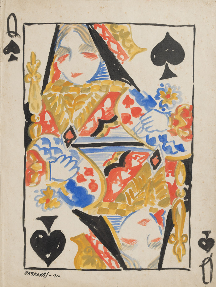 Catalina Bárcena, 1920. Rafael Barradas (1890-1929). Acuarela sobre papel. 65 x 50 cm. Nº inv. 3176. - Somos jugando - Museo Nacional de Artes Visuales