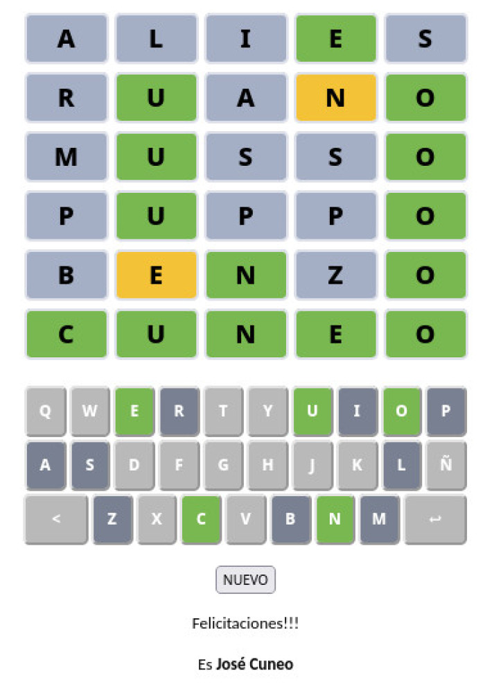 <a href='/js/wordle/index.php'>Ir al juego!</a> - Wordle de artistas - Museo Nacional de Artes Visuales
