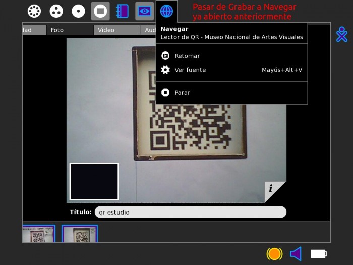  - Demostración de uso del Lector  de QR - Museo Nacional de Artes Visuales