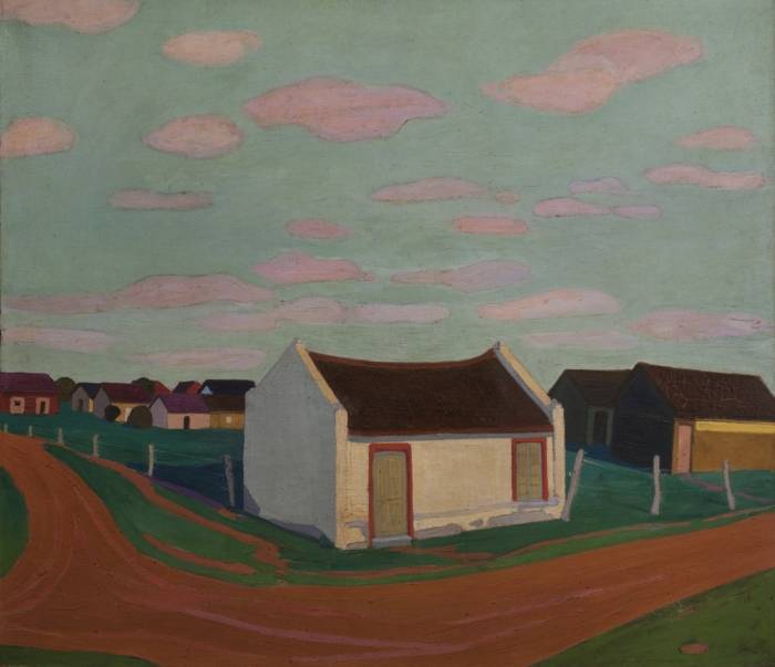 Humberto Causa (1890-1925)<br>Afueras de Maldonado - c.1918<br>Oleo sobre tela<br>119 x 135 cm - Planismo - Museo Nacional de Artes Visuales